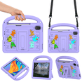 thumbnail image 1 of Lightweight Portable Case for iPad Mini 7 (A17 Pro) 2024 / iPad Mini 6 2021 Letter Pattern Kids Shockproof Cover with Pencil Holder and Shoulder Strap, 1 of 9