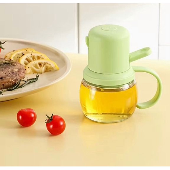 Cute Portable Glass Oil Spray Bottle - Leak-Proof Atomizer for Cooking, Frying, Barbecue, Baking, and Salad Dressing