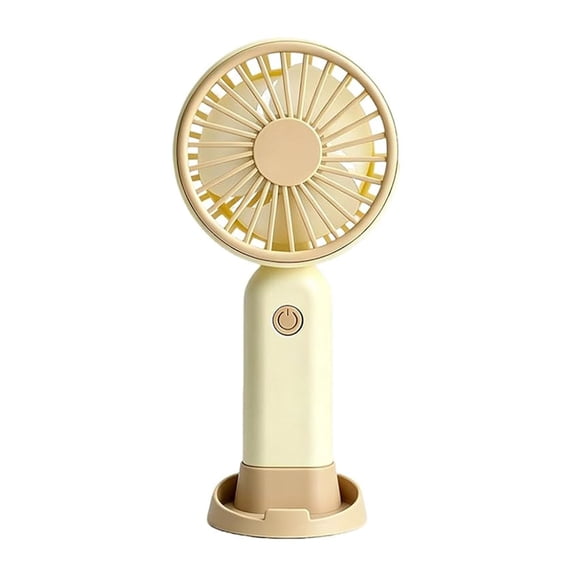 Cute Portable Handheld Mini Fan USB Rechargeable Personal Cooling Fan with Detachable Base, 3 Speeds Adjustable Pocket Fan for Outdoor Travel Office Summer, 6.50x2.95x2.36 inch