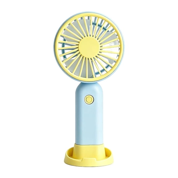 Cute Portable Handheld Mini Fan USB Rechargeable Personal Cooling Fan with Detachable Base, 3 Speeds Adjustable Pocket Fan for Outdoor Travel Office Summer, 6.50x2.95x2.36 inch