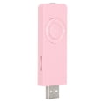 thumbnail image 1 of Cute Portable MP3 Player with Lanyard and Audio Headsets, Direct USB Charge Digital Audio Media Device with 3.5mm Stereo Jack (1.4 in / 3.5 mm) - Pink, 1 of 9
