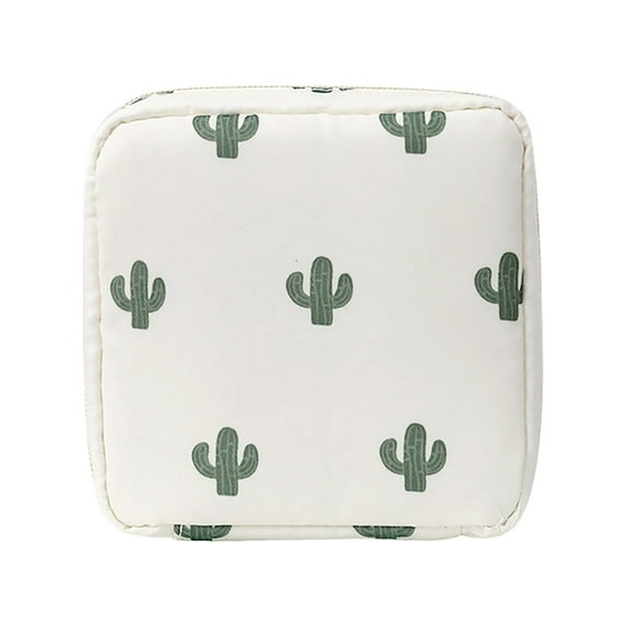 Cute Portable Sanitary Napkin Storage Bag - Large Capacity Cosmetic Bag with Effect for Makeup Accessories