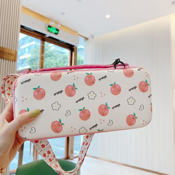 Cute Portable Travel Carrying Case for Nintendo Switch / Switch Lite Game Console-Orange