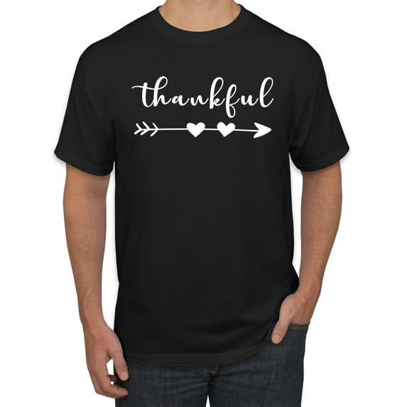 Cute Positive Christian Spirit Thankful Inspirational/Christian Men's Graphic T-Shirt, Black, Small