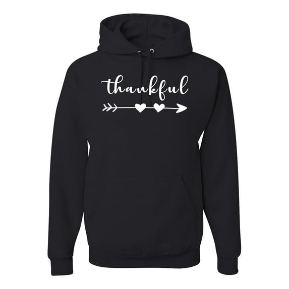 Cute Positive Christian Spirit Thankful Inspirational/Christian Unisex Graphic Hoodie Sweatshirt, Black, Small