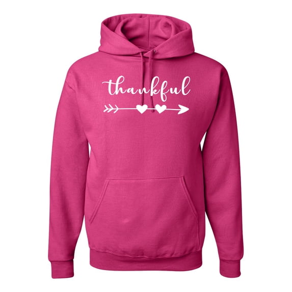 Cute Positive Christian Spirit Thankful Inspirational/Christian Unisex Graphic Hoodie Sweatshirt, Fuschia, 2XL