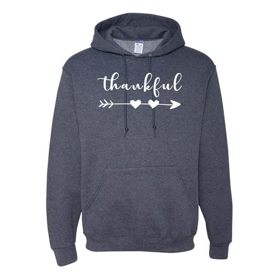 Cute Positive Christian Spirit Thankful Inspirational/Christian Unisex Graphic Hoodie Sweatshirt, Vintage Heather Navy, X-Large