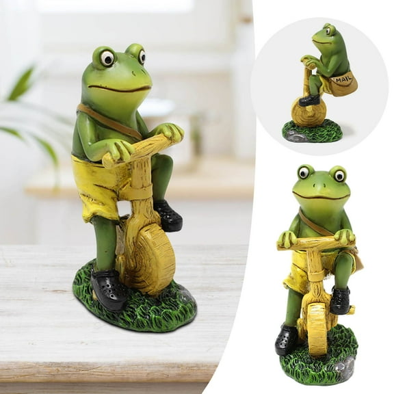 Cute Postman Figurines, 2025 New Resin Ornament Statue, 4.72 Inch Green Mailman Sculpture, for Garden Landscape Outdoor Decor (Green)