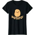 thumbnail image 1 of Cute Potato Smiling Tee Funny Vegetable Food Humor T-Shirt, 1 of 3