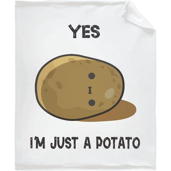 Cute Potato Soft Comfy Flannel Blanket Fluffy Queen Plush Throw Twin Cozy Outdoor Picnic Living Room Travel Couch 50x40in for Children