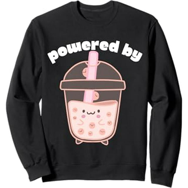 Cute Powered By Boba Bubble Milk Tea Sweatshirt