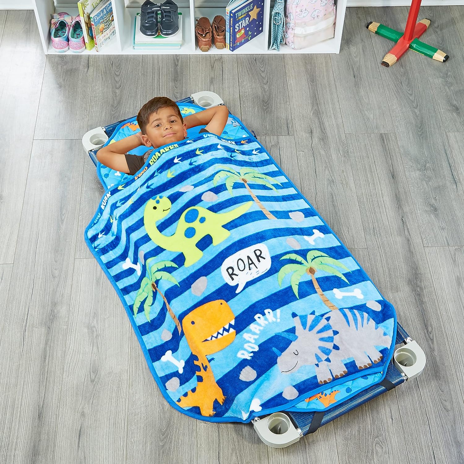 Cute Preschooler and Toddler Cot Nap Mat for Home, Daycare, Preschool ...