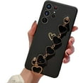 thumbnail image 1 of Cute Pretty Galaxy S22 Ultra Case Cover for Women & Girls with Love-Heart Strap Bracelet Chain Soft Flexible TPU Bumper Protective Phone Cases for Samsung Galaxy S22 Ultra 5G 6.8" -Black, 1 of 10