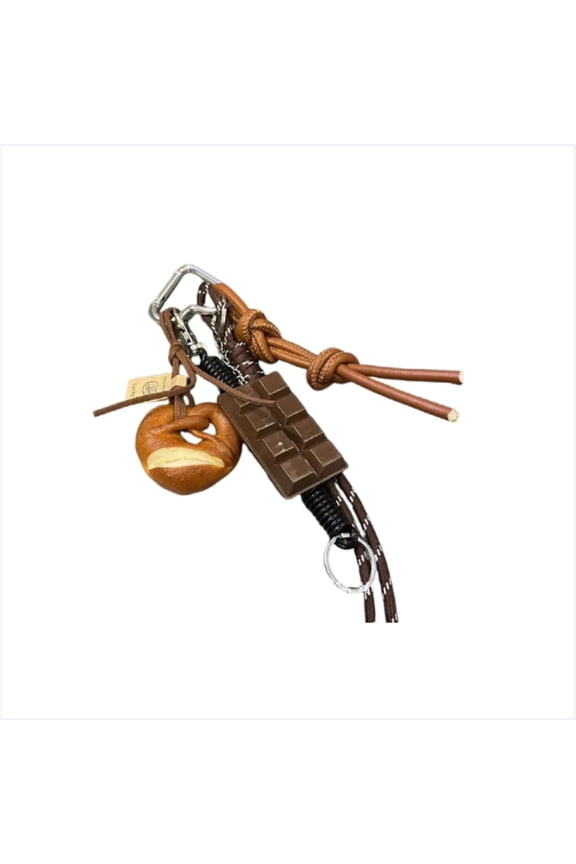 Cute Pretzel Charm Keychain | Multi-Functional Bag & AirPods Case Accessory for Keys Add A Pinch of Whimsical Charm To Your Everyday Carry.  Meet Your New Favorite Accessory! This Adorable Pretzel-s
