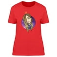 thumbnail image 1 of Cute Princess Girl Cartoon T-Shirt Women -Image by Shutterstock, Female Small, 1 of 2