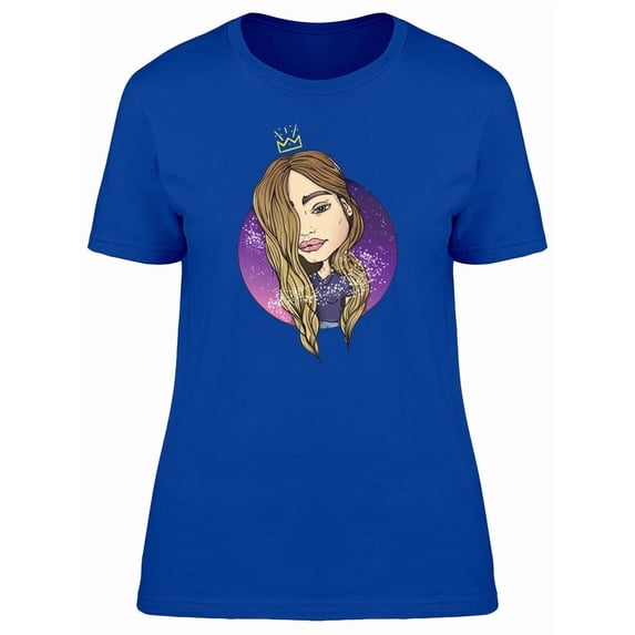 Cute Princess Girl Cartoon Tee Women's -Image by Shutterstock