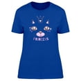 thumbnail image 1 of Cute Princess Kitten Face Doodle T-Shirt Women -Image by Shutterstock, Female Small, 1 of 2