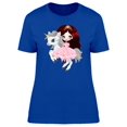 thumbnail image 1 of Cute Princess On Her Unicorn T-Shirt Women -Image by Shutterstock, Female Small, 1 of 2
