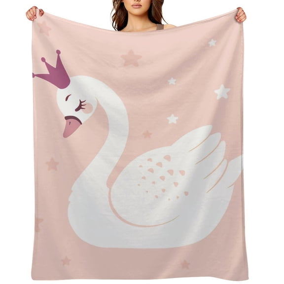 Cute Princess Printed Throw Blanket，Kids Adults Soft Lightweight Flannel Fleece Blanket for Couch Sofa Bed Living Room 40"×50"