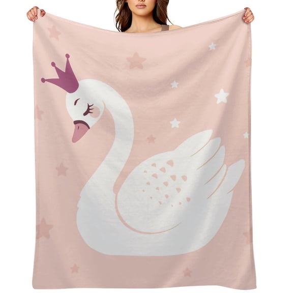 Cute Princess Printed Throw Blanket,Kids Adults Soft Lightweight Flannel Fleece Blanket for Couch Sofa Bed Living Room 50"×60"