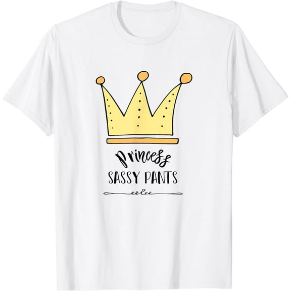 Cute Princess Sassy Pants Crown Kids T Shirt Adult T-Shirt