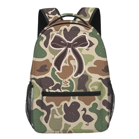 Cute Print Backpack for School, Lightweight Student Bookbag with Padded Straps