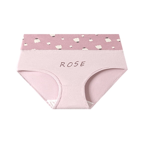 Cute Print Briefs for Women Cotton Soft Underwear Breathable Comfort Hipster Panties