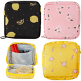 thumbnail image 1 of Cute Print Period Pouch – Waterproof Sanitary Napkin Storage Bag, Portable Feminine Product Organizer with Zipper, Cosmetic Travel Bag (RL 5.11"x5.11"x1.96", 3 PCS), 1 of 5