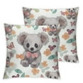 Cute Print Throw Pillow Covers Set of 2 Square Cushion Case Decorative
