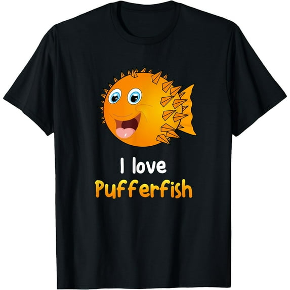 Cute Puffer Fish Lover Cartoon Unisex T-Shirt for Men Women Kids
