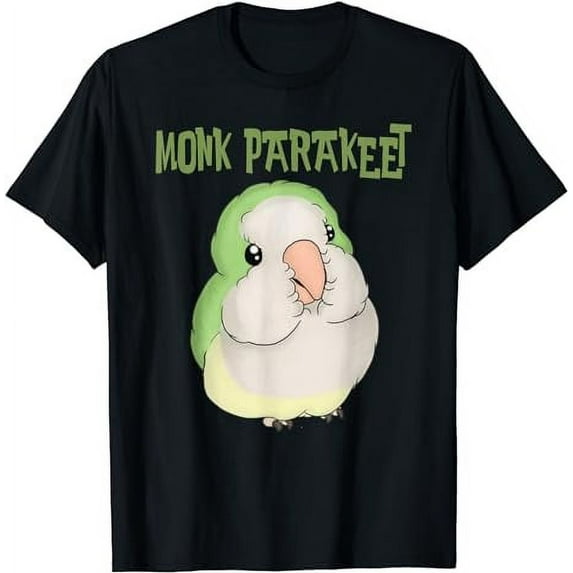 Cute Puffy Monk Parakeet Quaker Parrot Bird Lover T-Shirt