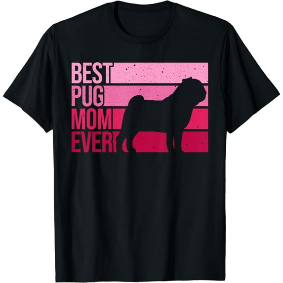 Cute Pug Art For Mom Women Breed Pet Dog Puppy Pug Lovers T-Shirt