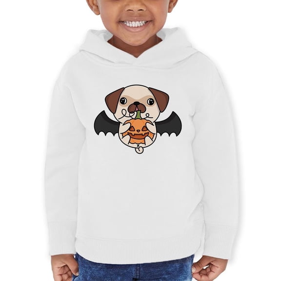 Cute Pug Bat Costume Hoodie Toddler -Image by Shutterstock,  4 Toddler