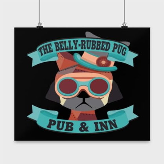 Cute Pug Poster - Wall Art for Pet Lovers Gift