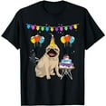 thumbnail image 1 of Cute Pug Birthday Celebration Cake Pet Animal Dog Owner Pug T-Shirt, 1 of 5