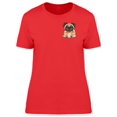 thumbnail image 1 of Cute Pug Dog Doodle Cartoon T-Shirt Women -Image by Shutterstock, Female x-Large, 1 of 2