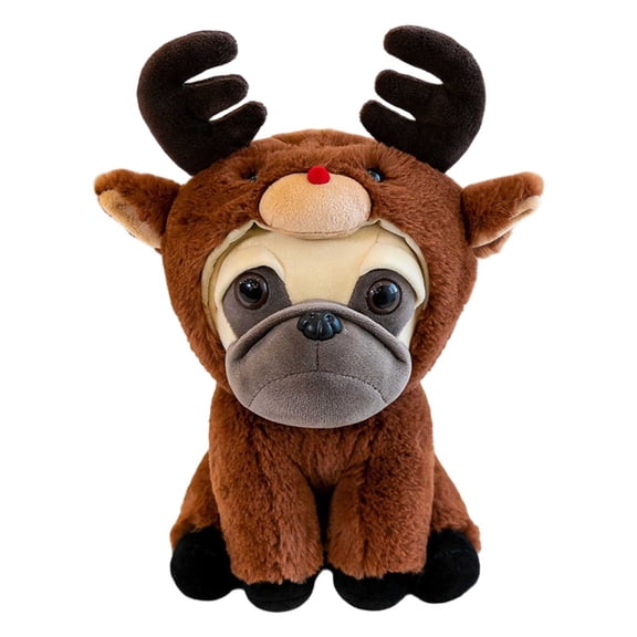 Cute Pug Dog Stuffed Animal as Brown Lion Plush Toys Soft Pug Toy in Lion Great Plushies Dog Toys Stuffed Puppy Animals for Kids 10 Inch