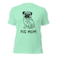thumbnail image 1 of Cute Pug Mom T-Shirt, Funny Dog Lover Gift, Pet Owner Tee (Heather Mint, 3XL), 1 of 1