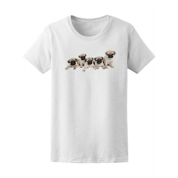Cute Pug Puppies Tee Women's -Image by Shutterstock