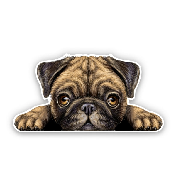 Funny Pug Buddha Vinyl Sticker – 5 Inch Waterproof Decal For Car, Laptop, IPad, Locker, Durable Outdoor Use