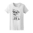 thumbnail image 1 of Cute Pug Puppy Sketch Tee Women's -Image by Shutterstock, 1 of 2