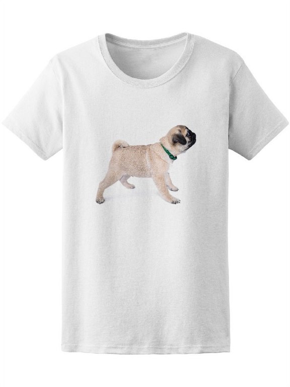 Cute Pug Puppy Standing Tee Women's -Image by Shutterstock