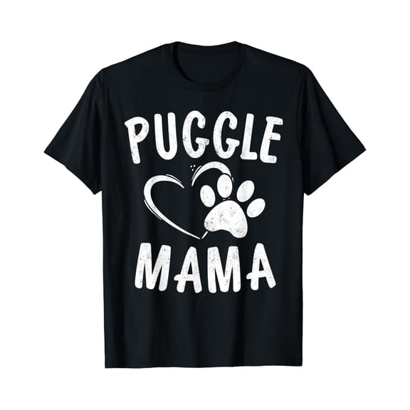 Cute Puggle Mama Pet Pugs Lover Apparel Dog Pug Mom T-Shirt