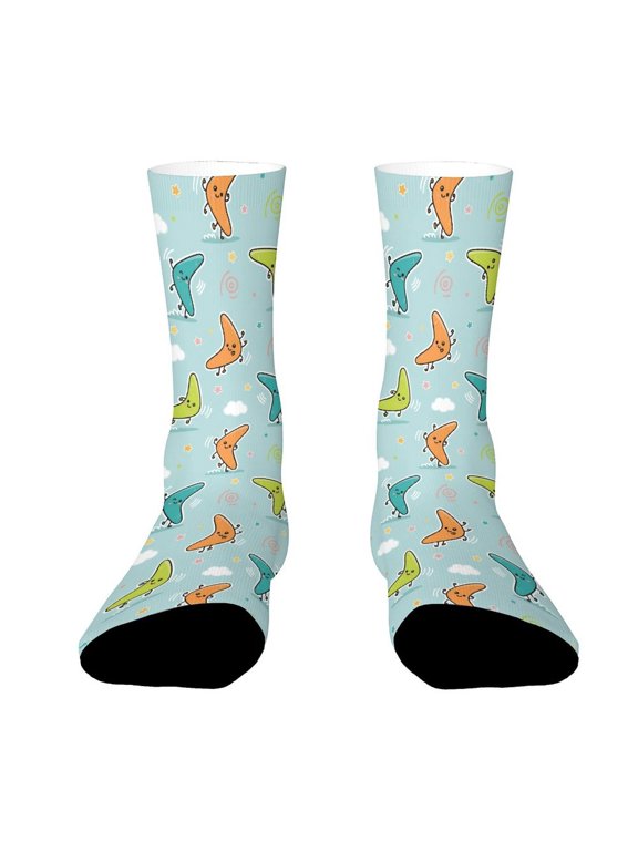 Cute Pullback Ball Funny Novelty Crew Socks for Women Men Sports