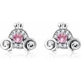 thumbnail image 1 of Cute Pumpkin Carriage Stud Earrings for Women 925 Sterling Silver Cubic Zirconia Vintage Lucky Princess Tiny Small Studs Cartilage Hypoallergenic Holiday Birthday Halloween Jewelry Dainty Gifts, 1 of 11