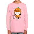 thumbnail image 1 of Cute Pumpkin Costume Girl Long Sleeve Toddler -Image by Shutterstock,  2 Toddler, 1 of 4