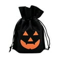 thumbnail image 1 of Cute Pumpkin Drawstring Bags, Cute Halloween Decorations Candy Bags, Goodie Treat Bags with Drawstrings for Halloween Party Supplies (1 Pcs) 6.7x3.1x7.9", 1 of 9