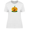 thumbnail image 1 of Cute Pumpkin Halloween Cartoon T-Shirt Women -Image by Shutterstock, Female Large, 1 of 2