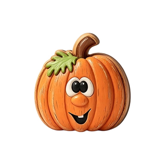 Cute Pumpkin Halloween Decorations, 4 Inch Vintage Wooden Halloween Decor for Home Mantel Door Wall Display Indoor Fall Season Accent, 1 Pack