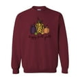 thumbnail image 1 of Cute Pumpkin Happy Fall Y'all Unisex Adult Long Sleeve Crewneck Sweatshirt-Garnet-4xl, 1 of 4
